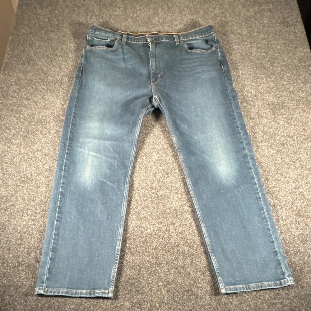 Levi's 505 Men's Blue Denim Jeans Straight Leg Reg Fit Mid-Rise Med Wash 42x28